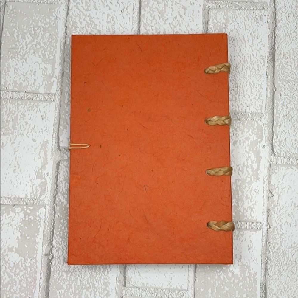 Papyrus Handmade Orange Unlined Notebook - Picture 4 of 6